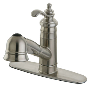 Gourmetier GSC7578TL Templeton Single-Handle Pull-Out Kitchen Faucet, Brushed Nickel