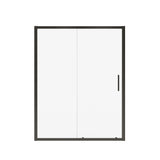 MAAX 135243-900-340-000 Connect 55 ½-57 x 72 in. 6mm Sliding Shower Door for Alcove Installation with Clear glass in Matte Black