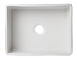 ALFI brand AB506-W White 26" Decorative Lip Apron Single Bowl Fireclay Farmhouse Kitchen Sink