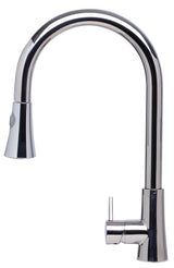ALFI brand AB2034-PSS Solid Polished Stainless Steel Pull Down Single Hole Kitchen Faucet