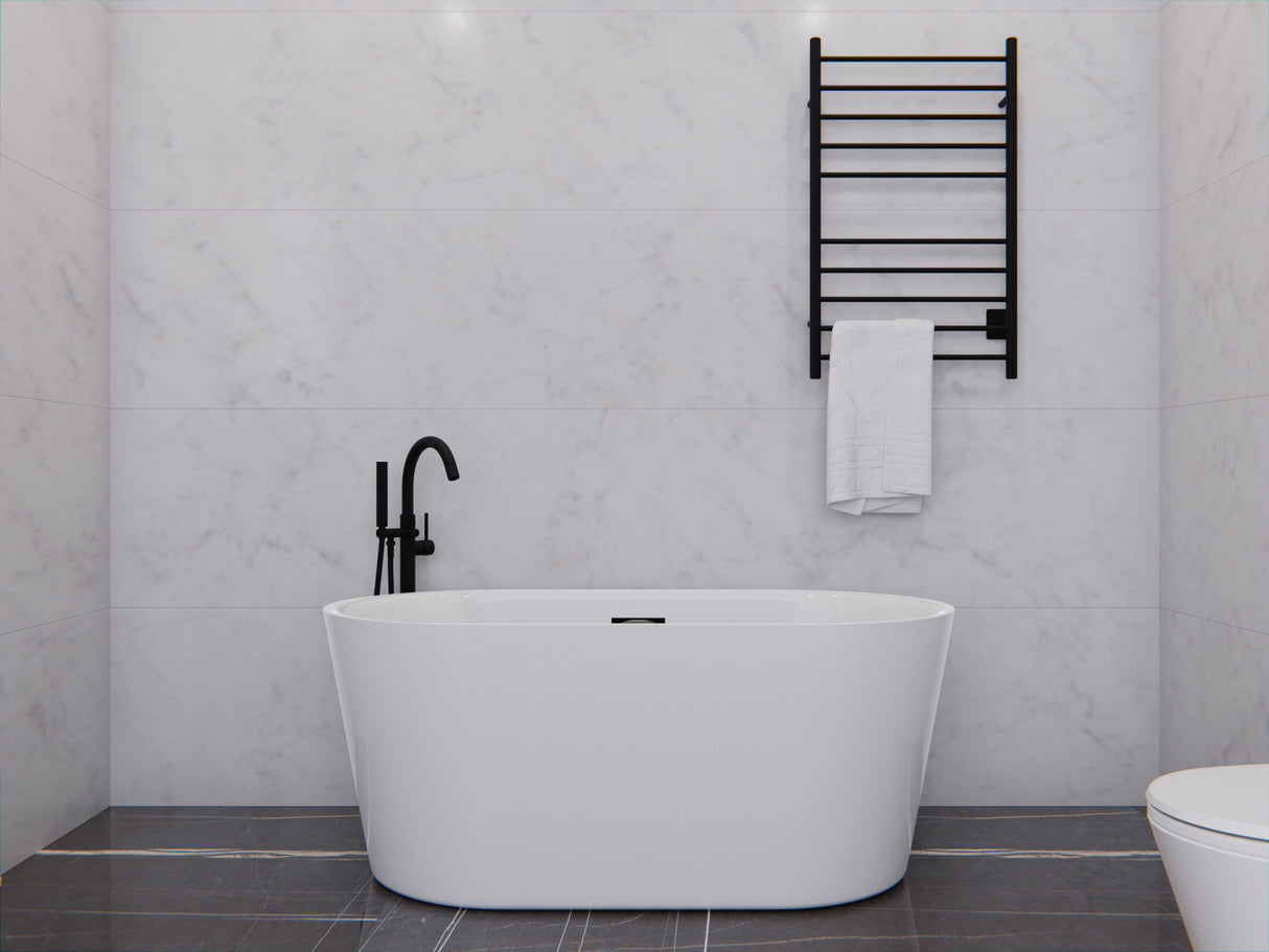 ANZZI FT-AZ098-59 Chand 59 in. Acrylic Flatbottom Freestanding Bathtub in White