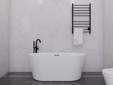 ANZZI FT-AZ098-59 Chand 59 in. Acrylic Flatbottom Freestanding Bathtub in White