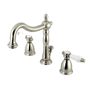 Kingston Brass KB1978BPL Bel-Air Widespread Bathroom Faucet with Plastic Pop-Up, Brushed Nickel