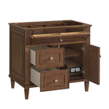 Lorelai 36" Single Vanity, Mid-Century Walnut, w/ 3 CM Phantome Eclos Top
