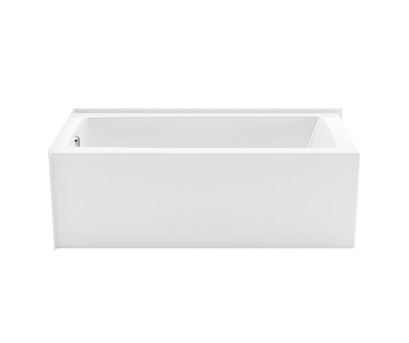 MAAX 106813-000-002-001 Mackenzie Corner 6032 AcrylX Corner Left-Hand Drain Bathtub in White