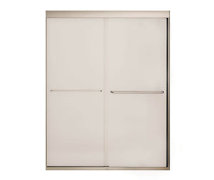 MAAX 134565-978-305-000 Kameleon 55-59 x 71 in. 6 mm Bypass Shower Door for Alcove Installation with Frosted glass in Brushed Nickel