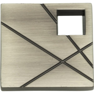 Atlas Homewares Modernist Right Square Knob 1 1/2 Inch Brushed Nickel