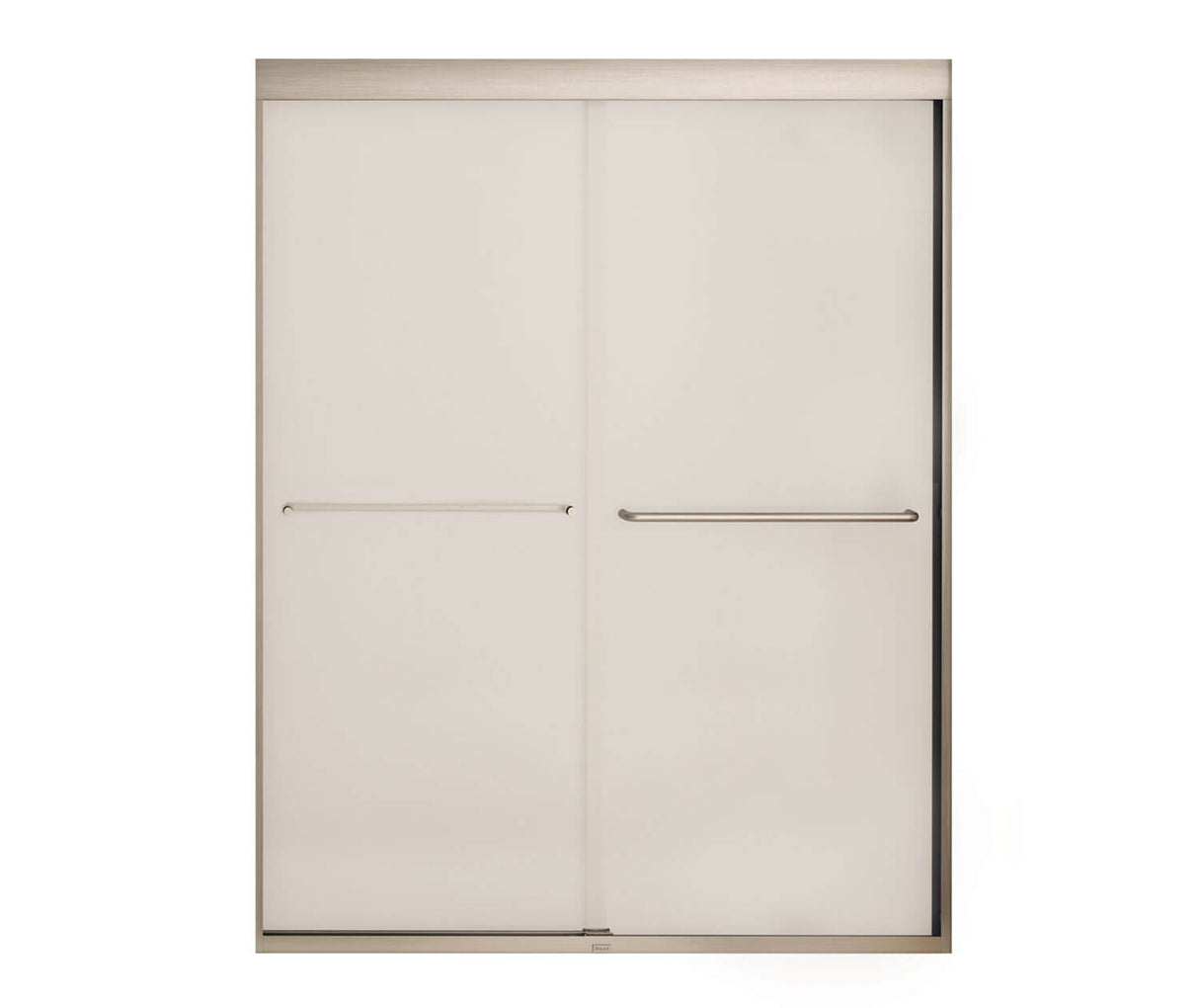 MAAX 135665-978-305-000 Aura 55-59 x 71 in. 6 mm Sliding Shower Door for Alcove Installation with Frosted glass in Brushed Nickel