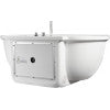 EAGO AM128ETL 6 ft Acrylic White Whirlpool Bathtub w Fixtures