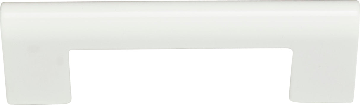 Atlas Homewares Round Rail Pull 3 Inch (c-c) High White Gloss