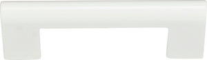 Atlas Homewares Round Rail Pull 3 Inch (c-c) High White Gloss