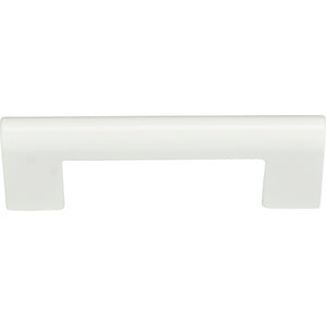 Atlas Homewares Round Rail Pull 3 Inch (c-c) High White Gloss
