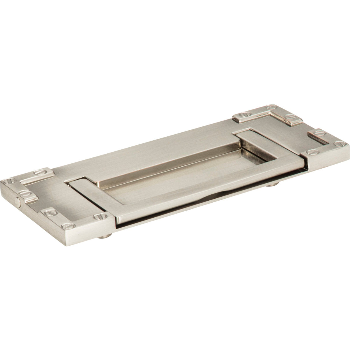 Atlas Homewares Campaign L-Bracket Drop Pull 3 Inch (c-c) Brushed Nickel