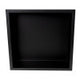 ALFI brand 16" x 16" Black Matte Stainless Steel Square Single Shelf Bath Shower Niche