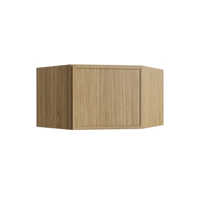Oslo Oak Corner Wall Cabinet - 24" W x 15" H