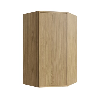 Oslo Oak Corner Wall Cabinet - 24" W x 36" H