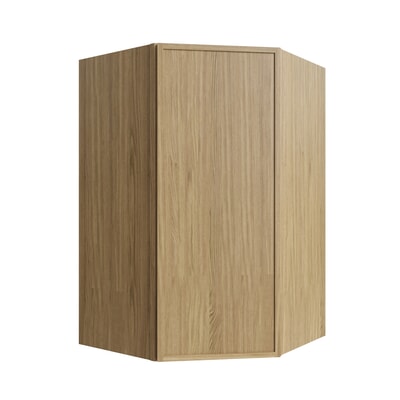 Oslo Oak Corner Wall Cabinet - 27" W x 42" H