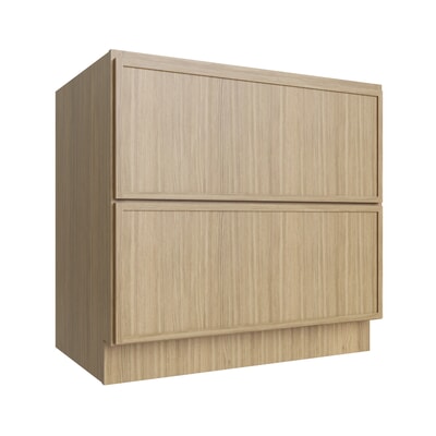 Oslo Oak 2 Drawer Base Cabinet - 36" W