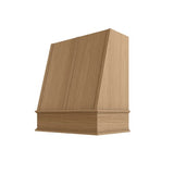 Oslo Oak Angled Hood with Strapping Flat Trim - 30" W x 36" H