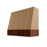 Oslo Oak Angled Hood with Walnut Band - 42" W x 48" H