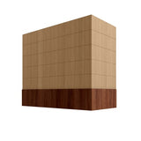 Oslo Oak Box Hood with Shiplap Walnut Band - 30" W x 48" H