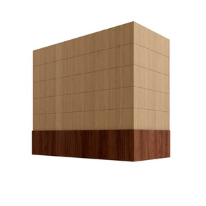 Oslo Oak Box Hood with Shiplap Walnut Band - 36