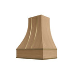 Oslo Oak Curved Hood with Brass Strapping - 30" W x 48" H