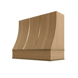 Oslo Oak Sloped Hood with Brass Strapping - 42" W x 48" H