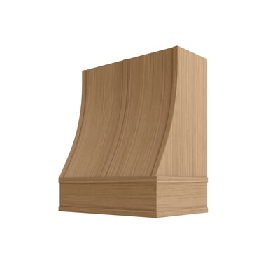 Oslo Oak Sloped Hood with Strapping Flat Trim - 30" W x 30" H