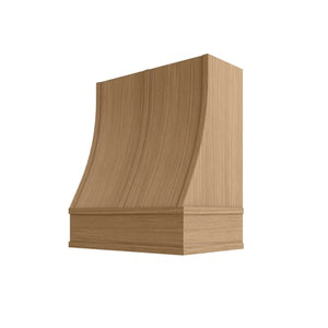 Oslo Oak Sloped Hood with Strapping Flat Trim - 30