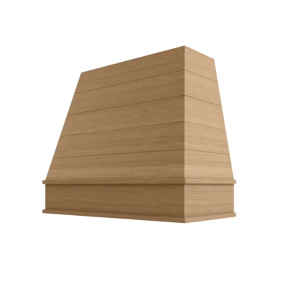 Oslo Oak Tapered with Shiplap Hood Block Trim - 30" W x 36" H