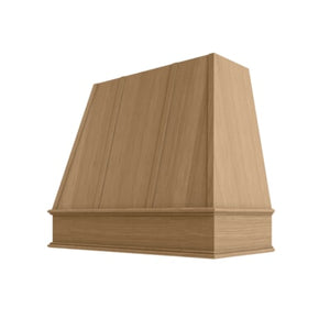 Oslo Oak Tapered Hood with Strapping Flat Trim - 42" W x 36" H