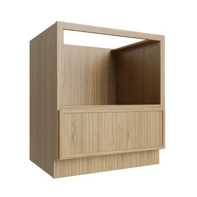 Oslo Oak Microwave Base Cabinet - 30" W