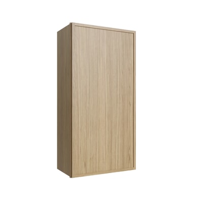Oslo Oak Single Door Wall Cabinet - 12" W x 42" H