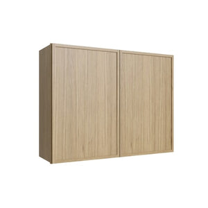 Oslo Oak Double Door Wall Cabinet - 27" W x 30" H