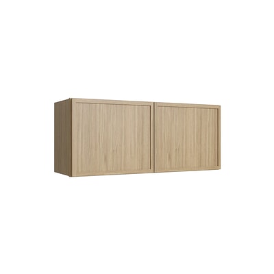 Oslo Oak Double Door Wall Cabinet - 30" W x 15" H