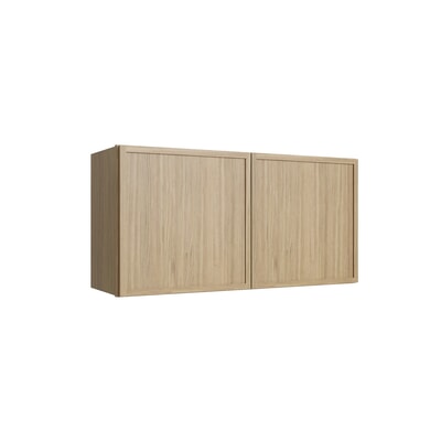 Oslo Oak Double Door Wall Cabinet - 30" W x 18" H