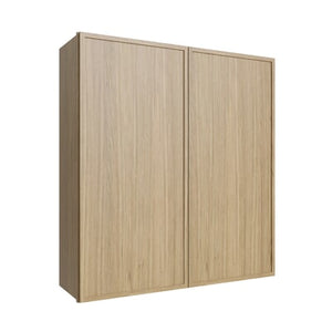 Oslo Oak Double Door Wall Cabinet - 30