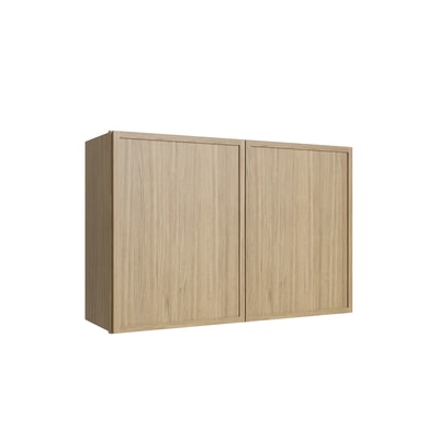 Oslo Oak Double Door Wall Cabinet - 33" W x 24" H