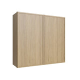 Oslo Oak Double Door Wall Cabinet - 33" W x 36" H