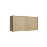 Oslo Oak Double Door Wall Cabinet - 36" W x 18" H