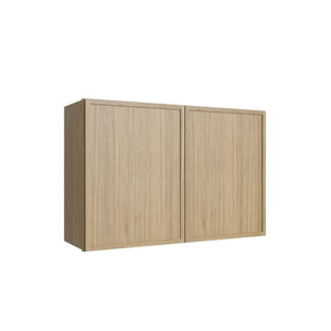 Oslo Oak Double Door Wall Cabinet - 36" W x 24" H