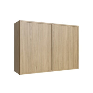 Oslo Oak Double Door Wall Cabinet - 42" W x 30" H