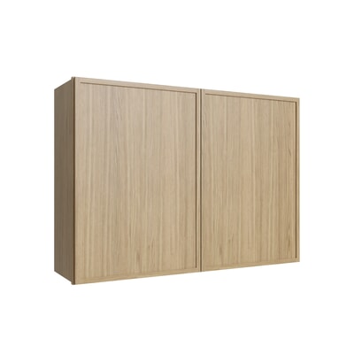 Oslo Oak Double Door Wall Cabinet - 42" W x 30" H