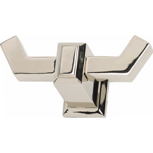Atlas Homewares Sutton Place Bath Double Hook  Polished Nickel