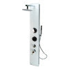 ALFI brand ABSP50W White Glass Shower Panel with 2 Body Sprays and Rain Shower Head