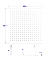 ALFI brand RAIN24S-PSS 24" Square Polished Solid Stainless Steel Ultra Thin Rain Shower Head