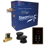 SteamSpa Oasis 12 KW QuickStart Acu-Steam Bath Generator Package with Built-in Auto Drain in Oil Rubbed Bronze OAT1200OB-A