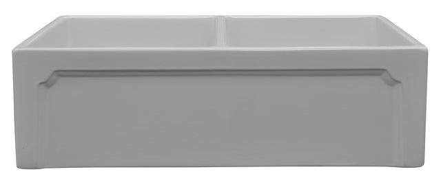 ALFI brand AB3318DB-W 33 inch White Reversible Double Fireclay Farmhouse Kitchen Sink