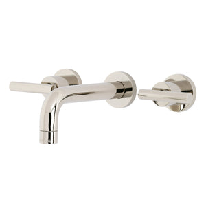Kingston Brass KS8126CML Manhattan 2-Handle 8 in. Wall Mount Bathroom Faucet, Polished Nickel